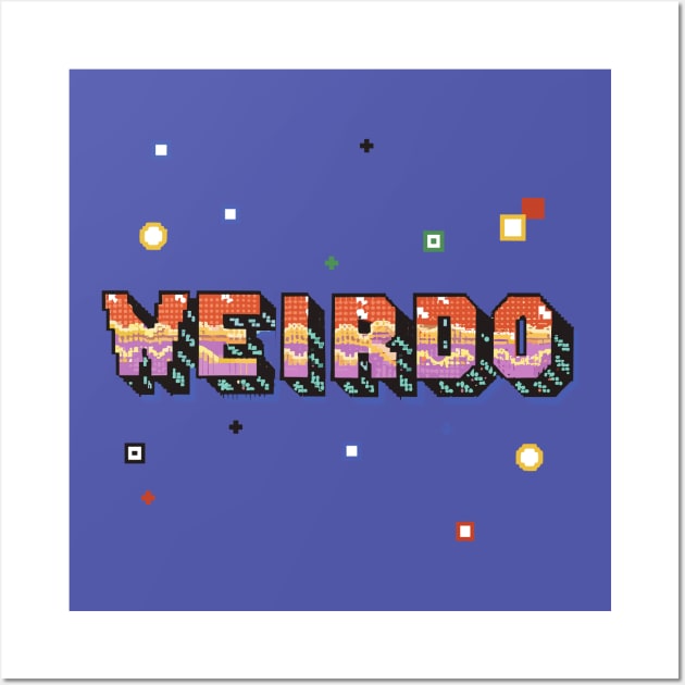 Weirdo | Retro Gaming Typography Wall Art by diegotorres